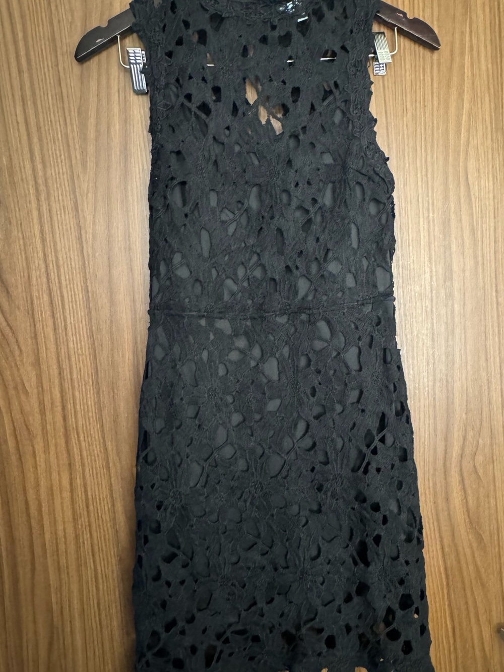 Black Lace Sleeveless Sheath Dress Open back, so pretty and flattering!!